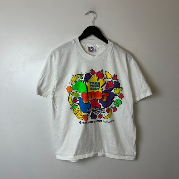 Hiram Walker Liquers T Shirt Vintage 90s Medium M Adult White Graphic Tee - Picture 11 of 16
